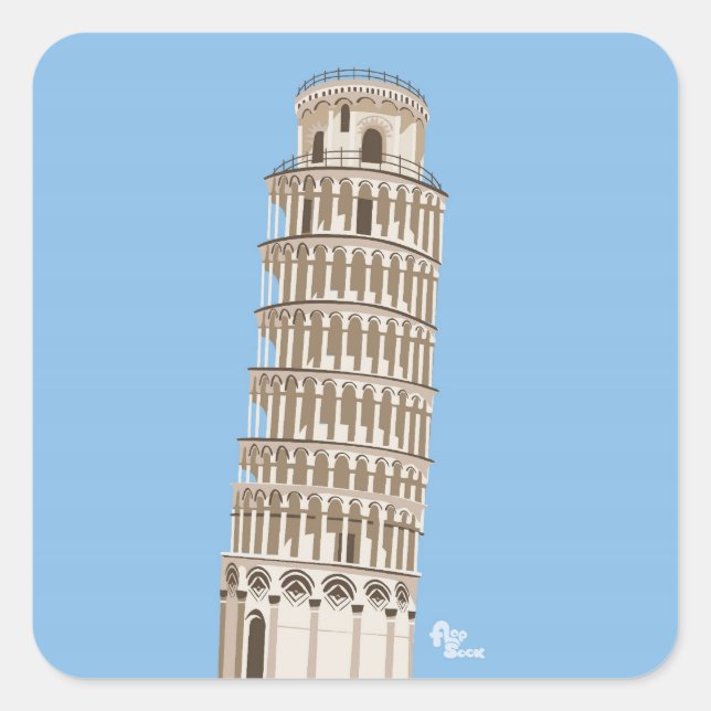 Leaning Tower of Pisa Stickers (Front)