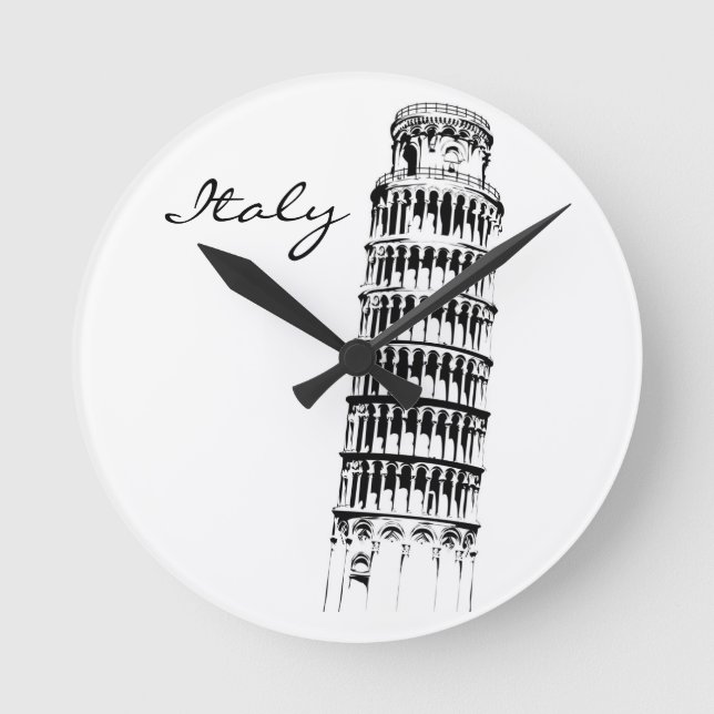 Leaning Tower of Pisa Wall Clock (Front)