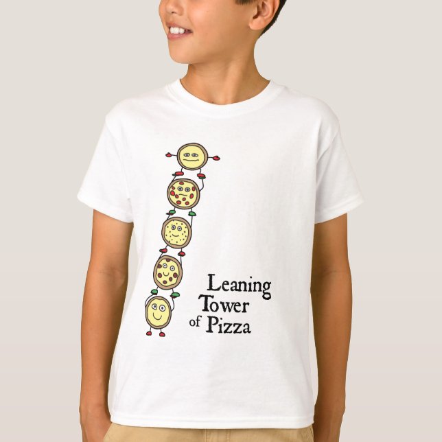 Leaning Tower of Pizza T-Shirt (Front)
