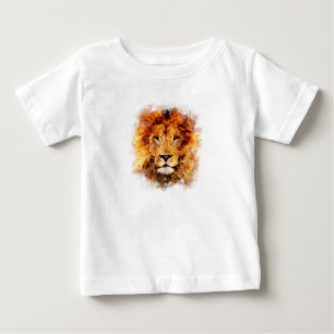 Leão Aquarela Baby T-Shirt