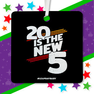 Leap Day 20th Birthday Party New Leap Year Feb 29 Metal Tree Decoration