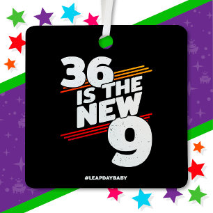 Leap Day 36th Birthday Party New Leap Year Feb 29 Metal Tree Decoration