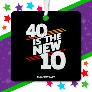 Leap Day 40th Birthday Party New Leap Year Feb 29 Metal Tree Decoration