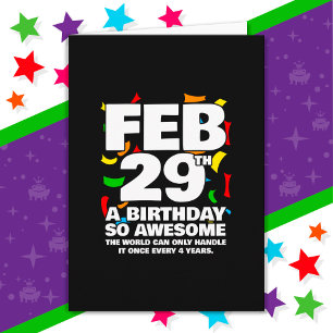 Leap Day Birthday - Leap Year Birthday Gift Card