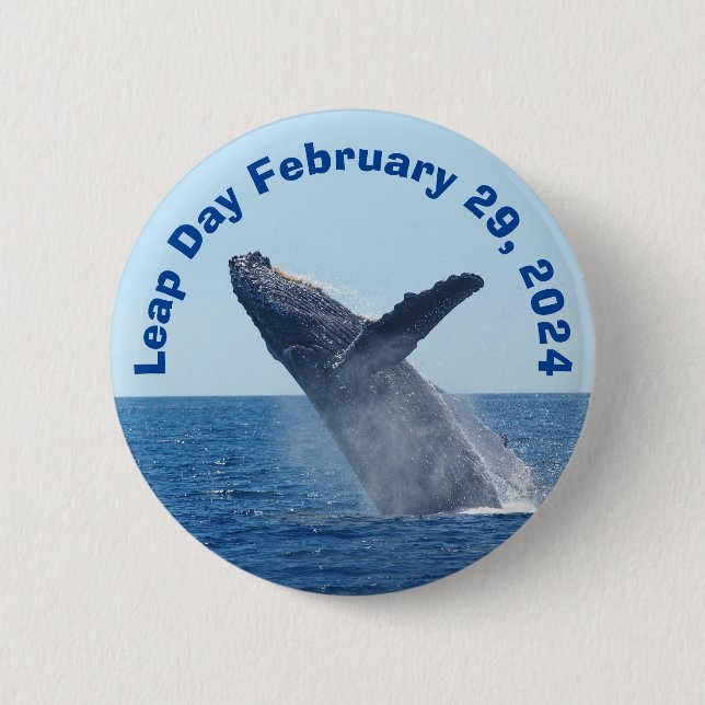 Leap Day February 29, 2024 6 Cm Round Badge (Front)