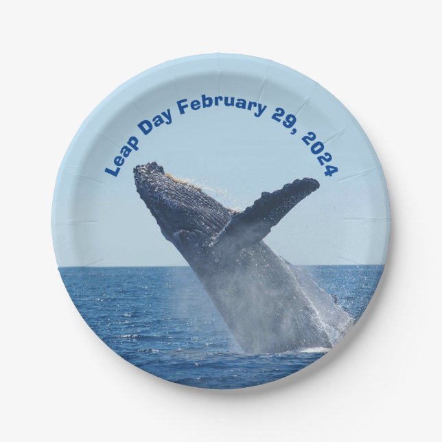 Leap Day February 29, 2024 Paper Plate (Front)