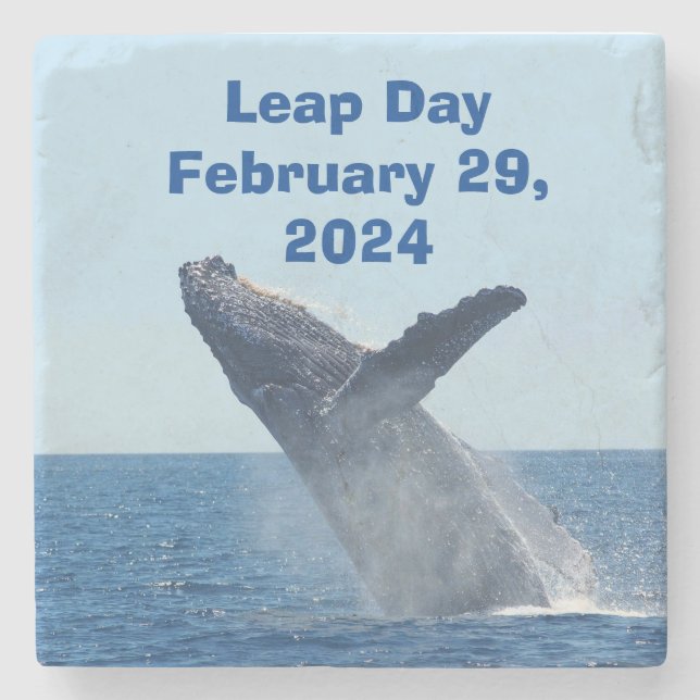 Leap Day February 29, 2024 Stone Coaster (Front)