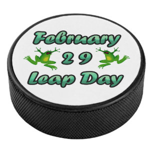 Leap Day February 29 Hockey Puck