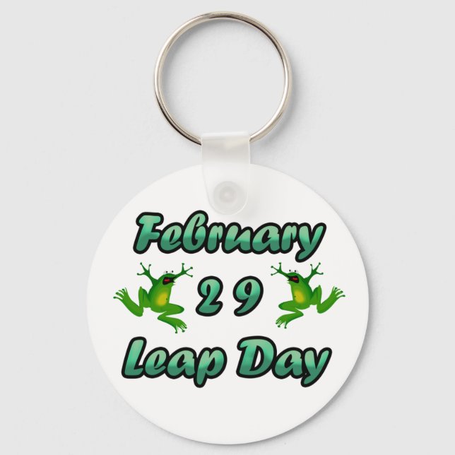 Leap Day February 29 Key Ring (Front)