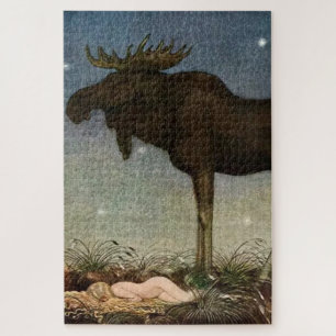“Leap Finds the Sleeping Princess” by John Bauer Jigsaw Puzzle