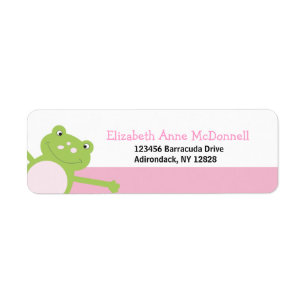 Leap Frog Froggy Custom Address Labels (Pink)