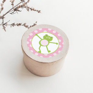 Leap Frog in Pink Favour Stickers
