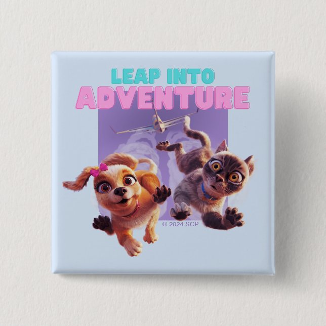 Leap Into Adventure 15 Cm Square Badge (Front)