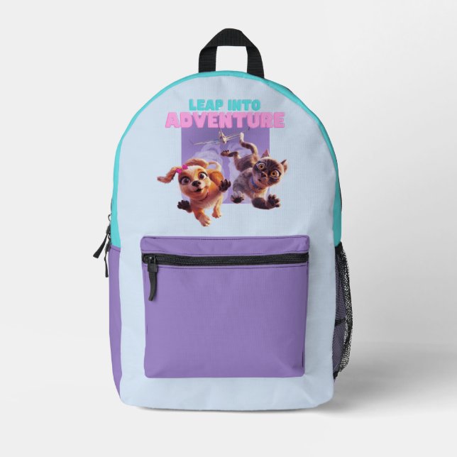 Leap Into Adventure Printed Backpack (Front)