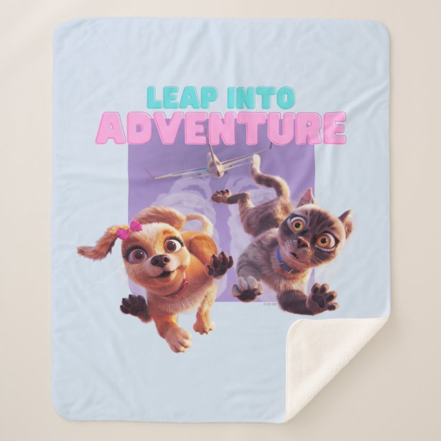 Leap Into Adventure Sherpa Blanket (Front)