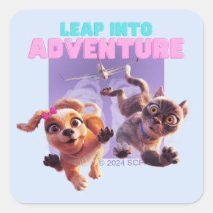 Leap Into Adventure Square Sticker