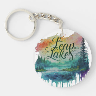 Leap into Lake Key Ring