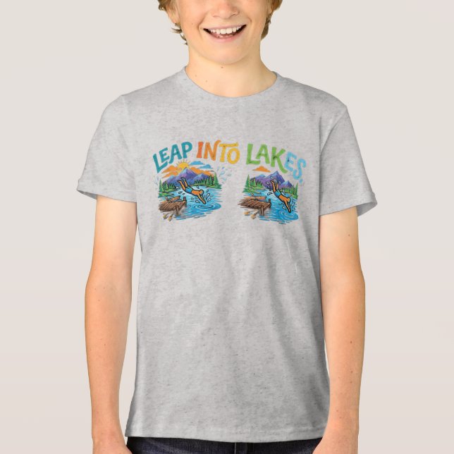 Leap into LakesLeap  Tri-Blend Shirt (Front)