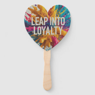 Leap into loyalty  hand fan