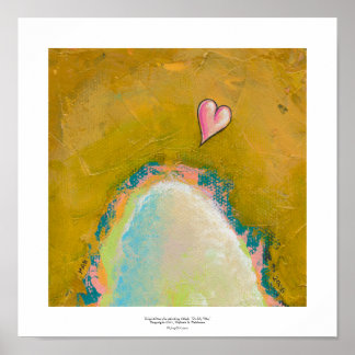 Leap of faith little heart hopeful art painting poster