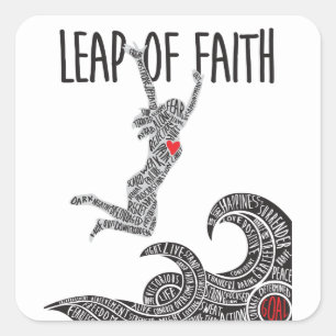 Leap of Faith Sticker Woman Jumping Leaping
