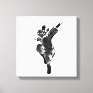 Leap of Freedom – Minimalist Dynamic Silhouette Canvas Print