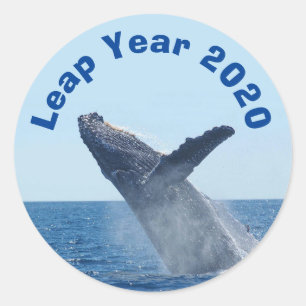 Leap Year 2020 Classic Round Sticker