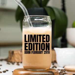 Leap Year Birthday Born February 29 Leap Day Can Glass