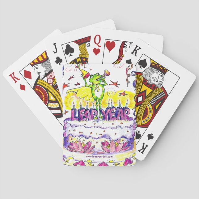 LEAP YEAR BIRTHDAY CAKE PLAYING CARDS (Back)