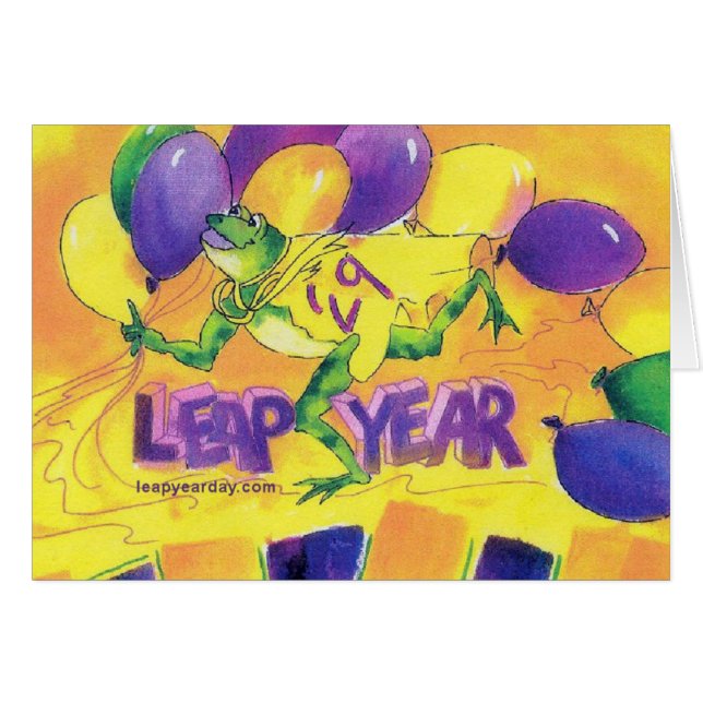 Leap Year Birthday Card (Front Horizontal)