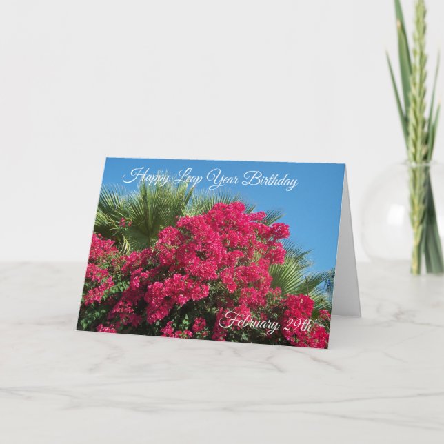Leap Year Birthday Card (Front)