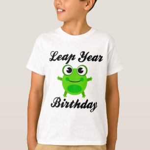 Leap Year Birthday, Cute Frog T-Shirt