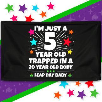 Leap Year Birthday Party 20th Birthday Leap Day Banner