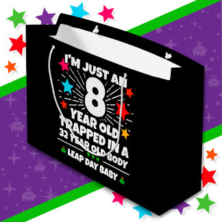 Leap Year Birthday Party 32nd Birthday Leap Day Large Gift Bag