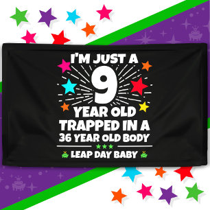 Leap Year Birthday Party 36th Birthday Leap Day Banner