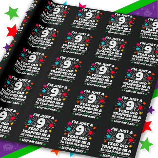 Leap Year Birthday Party 36th Birthday Leap Day Wrapping Paper
