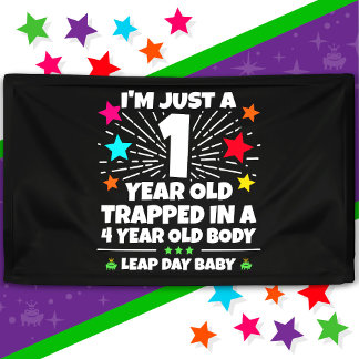 Leap Year Birthday Party 4th Birthday Leap Day Feb Banner