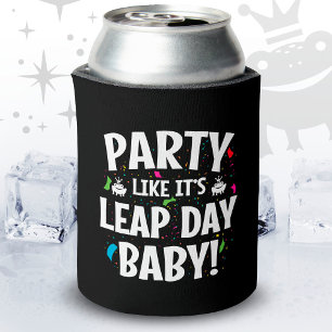 Leap Year Birthday Party Leap Day Baby Feb 29th Can Cooler