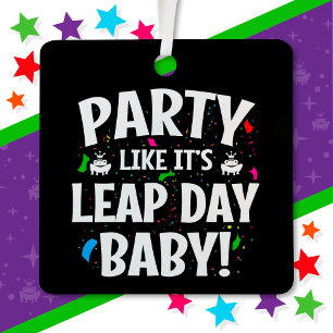 Leap Year Birthday Party Leap Day Baby Feb 29th Metal Tree Decoration