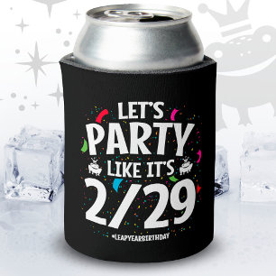 Leap Year Leap Day Party Feb 29th Birthday Can Cooler