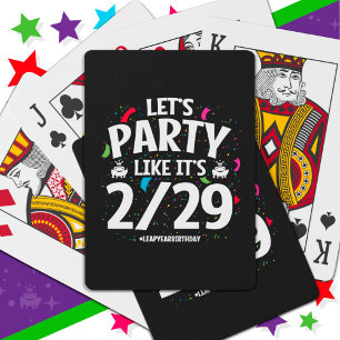 Leap Year Leap Day Party Feb 29th Birthday Playing Cards