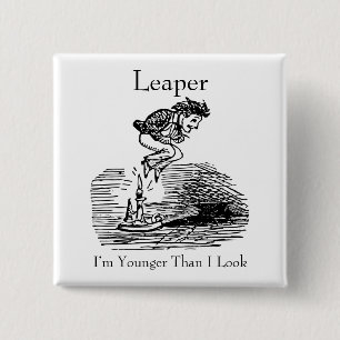 Leap Year Leaper Birthday 15 Cm Square Badge