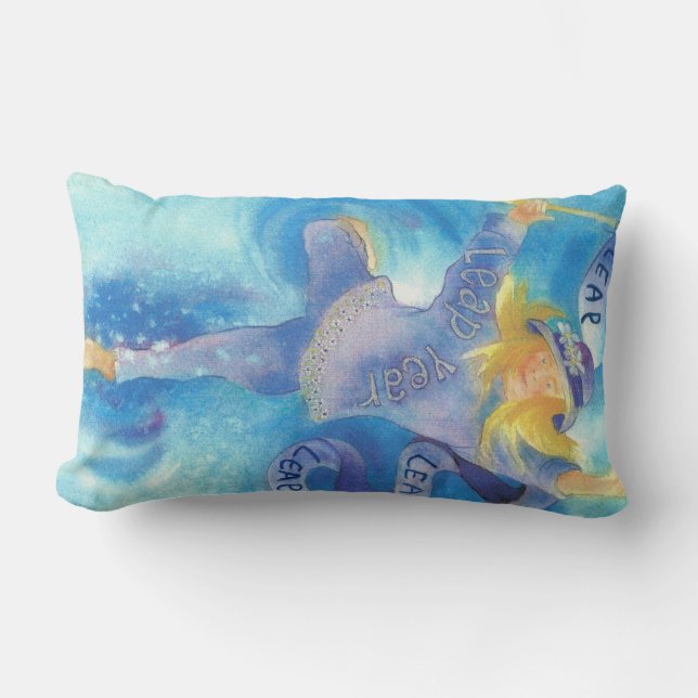 Leap Year Ribbon Dancer Lumbar Cushion (Front)