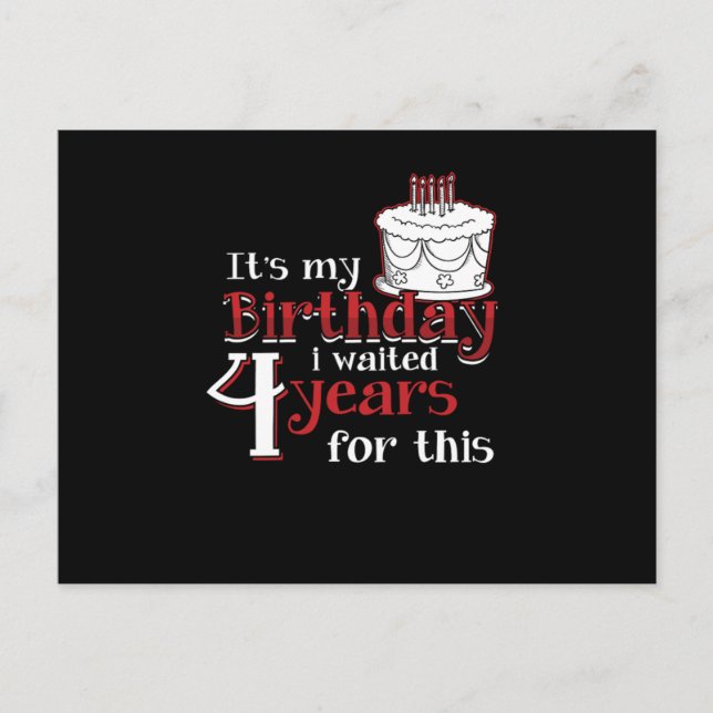 Leaper Leap Year 2020 Leapling Birthday Bday Waite Postcard (Front)