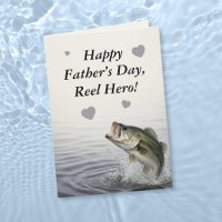 Leaping Bass Hearts Reel Hero Fishing Father’s Day
