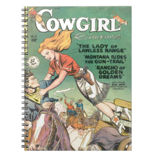 Leaping Cowgirl Spiral Notebook