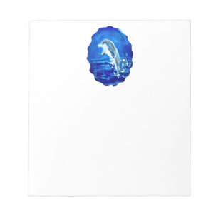 Leaping Dolphin Blue Sea Notepad