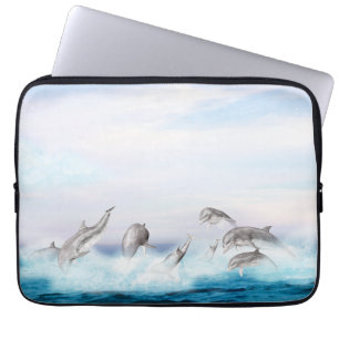 Leaping Dolphins Laptop Sleeve