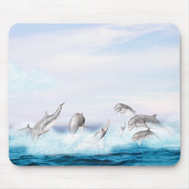 Leaping Dolphins Mouse Pad (Front)