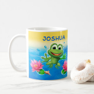 Leaping frog party custom ceramic mug gift